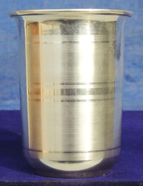 Pure Silver Glass With 92.5 Hallmarked - 3*3*4 Inch (SL031 A)