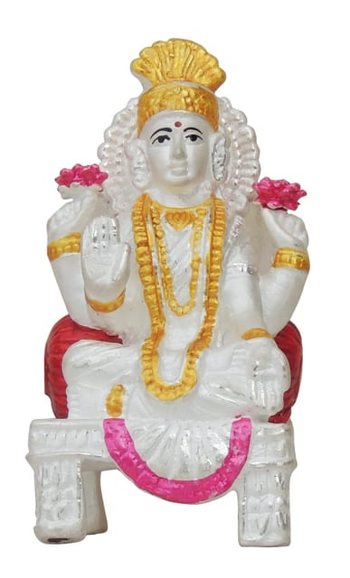 Pure Silver Laxmi ji Idol statue - 999 Hallmarked Silver Statue - 2*2*4 Inch, 44.1 gm (SL011 L )