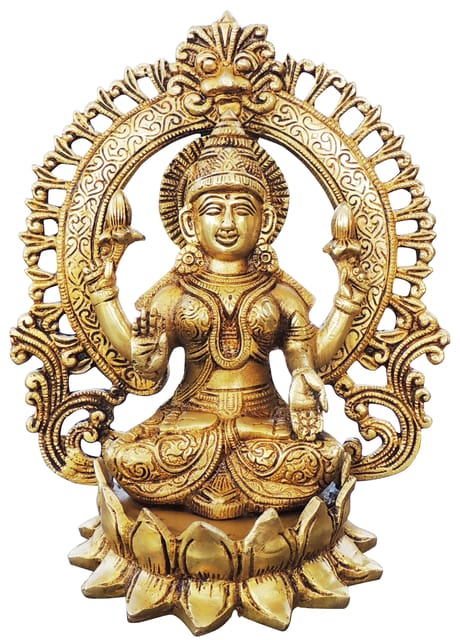Brass Showpiece Laxmi Ji God Idol Statue - 8*5*9 Inch (BS1778 L)