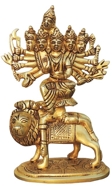 Brass Showpiece Maa Kamakhya Devi God Idol Statue - 5*2.5*9.5 Inch (BS1788 B)