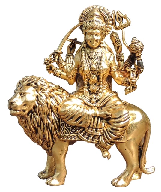 Brass Showpiece Durga Ji God Idol Statue - 4*1.5*5 Inch (BS1732 D)