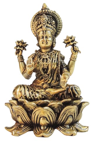 Brass Showpiece Laxmi Ji God Idol Statue - 2.5*2.5*4 Inch (BS1826 L)