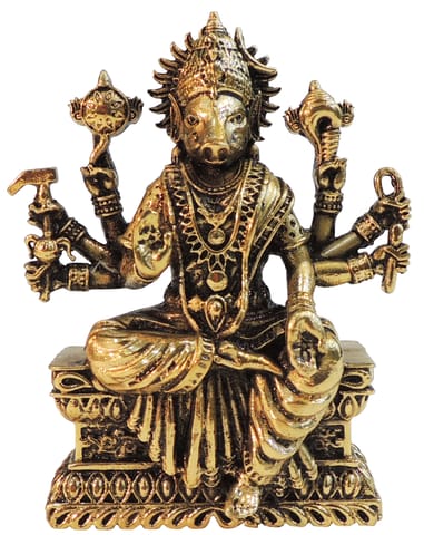Brass Showpiece Varaha God Idol Statue - 2.2*1.2*4 Inch (BS1819 C)