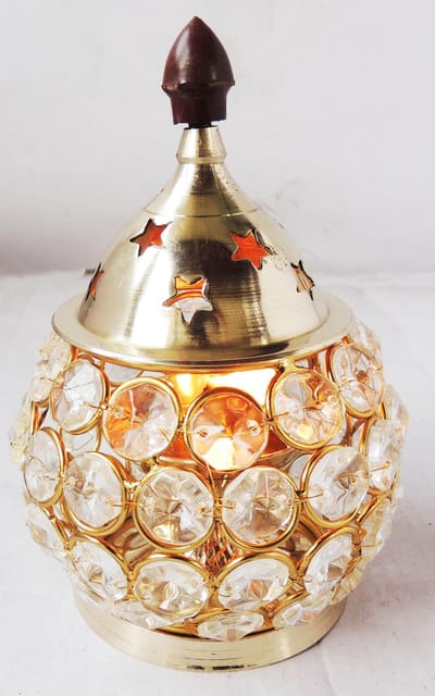 Matki Crystal Deepak No. 2- 3.8*3.8*5.5 inch (F672 B)