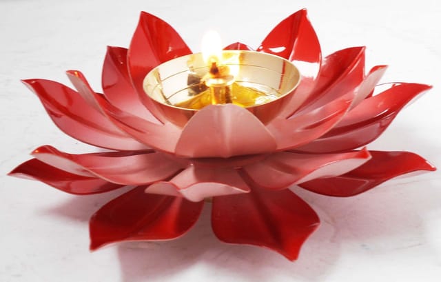 Deepak Brass Aluminium Red - 6*6*2 inch (Z391 R)
