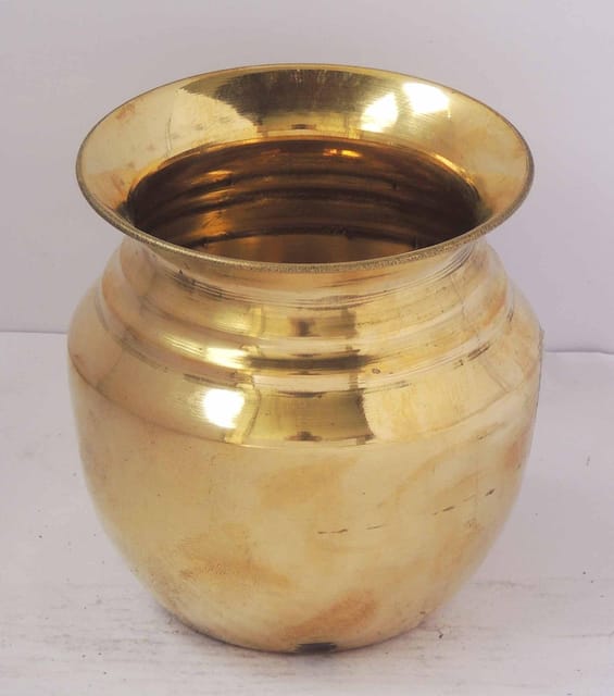 Brass Handi Lota No. 5 - 3.5*3.5*3.8 inch (Z284 D) 390 ML