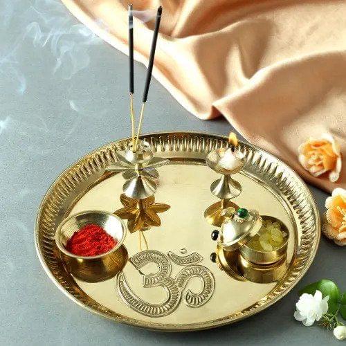 Pooja Thali- 8*8*1 inch (Z003/8)