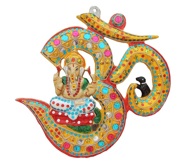 Showpiece Om ganesh Colour - 14.2*1.2*14 inch (AS250 C)