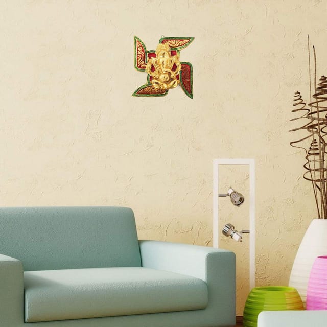 Wall Hanging Showpiece Satiya Ganesh - 7*0.5*7 inch (AS072)