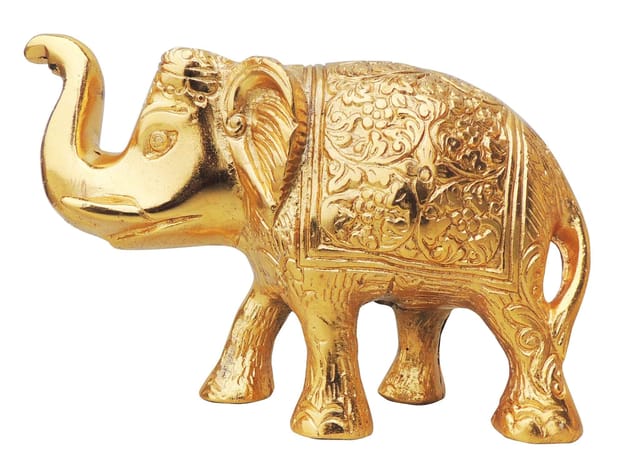 Aluminium Showpiece Elephant Small - 5.3*2.2*3.5 inch (AS240 A)