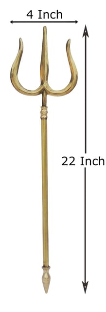 Brass Trishul 22" - 4*1*22 inch (Z138 M)