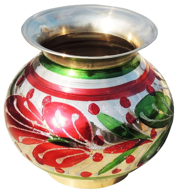 Brass Matki Colour No.16, 1.24 Liter - 6.5*6.5*5.6 inch (Z152 F)