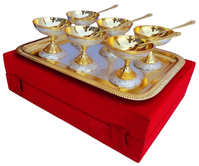 Decorative Ice Cream Set 2 Tone 13 Pc Set - 3.5*3.5*3.5 inch (B160)