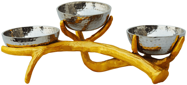 Decorative Three Bowl With Base - 12*9*3.8 inch (A3191/12)