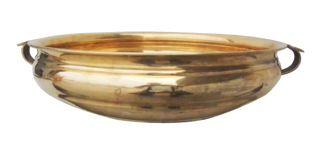 Brass Urli Diameter 18.6 Inch (F594 H) - 18.6*18.6*4.8 inch (F594 H)