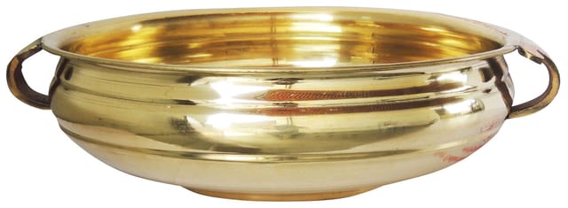 Brass Urli Diameter 14 Inch (F594 F) - 14*14*4.5 inch (F594 F)