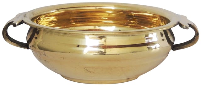 Brass Urli 2 Liter Diameter 6.3 Inch (F594 B) - 6.3*6.3*2.5 inch (F594 B)