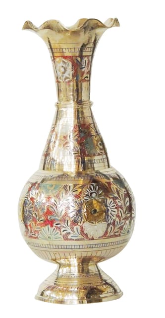Brass Home & Garden Decorative Flower Pot, Vase - 5.2*5.2*12 inch (F536 A)