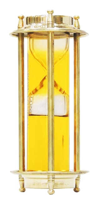 Brass Showpiece Sand Timer - 3.3*3.3*7 inch (MR214 B)