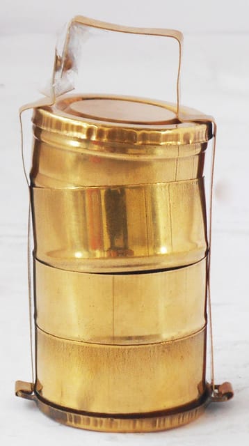 Brass Lunch Box Small Miniature Toy For Children Playing  - 2*1.5*3.5 inch (Z370 E)