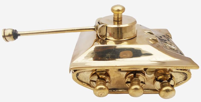 Brass Tank Toy Miniature For Children Playing - 5.5*4*3 inch (Z329 B)