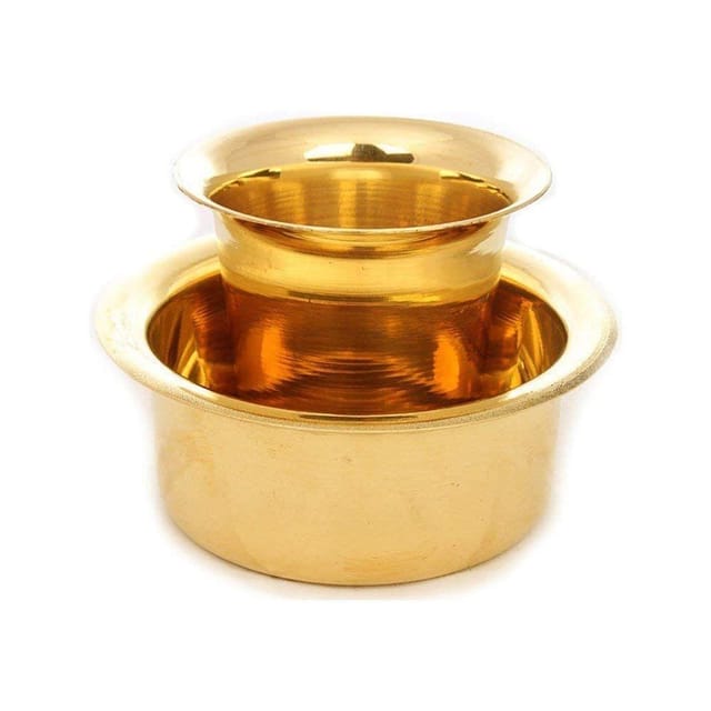 Brass Davra / Davara / Dabara Vati Set Coffee Tumbler Set, (BC145 A)