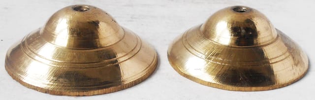 Brass Manjira With Brass Finish - 2.5*2.5*1.1 inch (Z416 B)