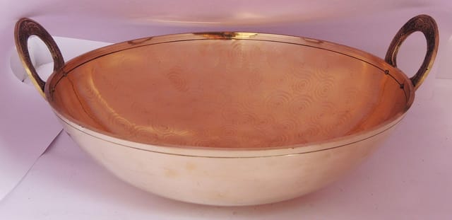 Brass Kadai 3.25 Liter - 14.5*13*6.4 inch (Z270 E)