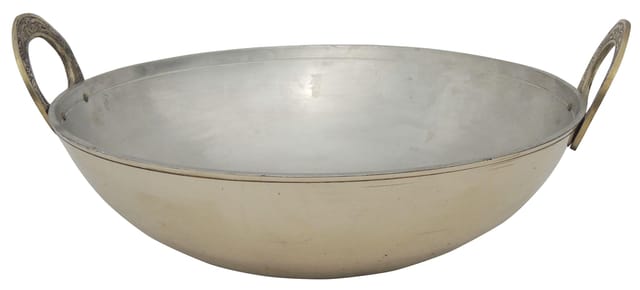 Brass Kadai With Kalai Work 3.5 Liter - 12*12*5.6 inch (Z173 F)