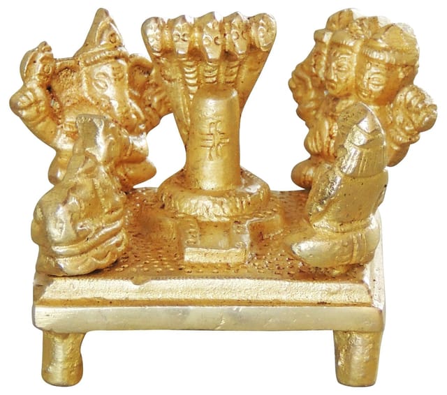 Brass Showpiece Shivling Idol Statue  - 2*2*2.5 inch (BS1055 D)