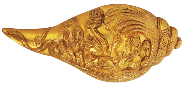 Brass Wall Hanging Showpiece Shankh - 8*4*2 inch (BS894 A)