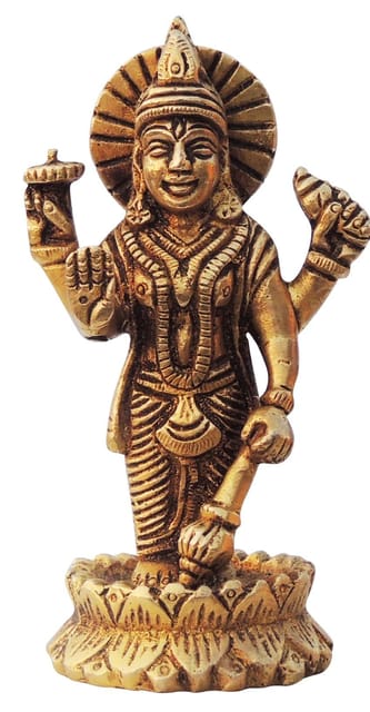 Brass Showpiece Vishnu Ji God Idol Statue - 2.5*2*4 Inch (BS1402 V)