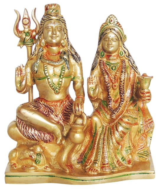 Brass Showpiece Shiv Parivar God Idol Statue - 7*3*8.5 Inch (BS1353 D)