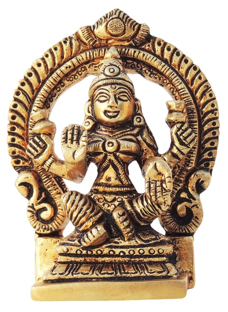 Brass Showpiece Laxmi Ji With Frame God Idol Statue - 2.8*1*3.5 Inch (BS596 L)