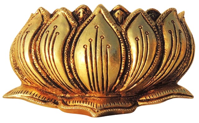 Brass Showpiece Wall Hanging Lotus Flower God Idol Statue - 4*1.2*3 Inch (BS1607 D)