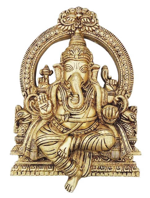 Brass Showpiece Ganesh Ji God Idol Statue - 8*1.5*11.5 Inch (BS1640 D)