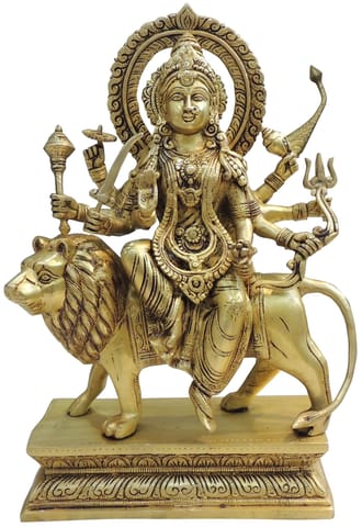 Brass Showpiece Durga Ji God Idol Statue - 11.5*4.5*17 Inch (BS1779 J)
