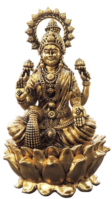 Brass Showpiece Laxmi Ji God Idol Statue - 4.5*4.5*7.5 Inch (BS1773 L)