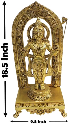 Brass Showpiece Ram Lala God Idol Statue - 9.5*6*18.5 (BS1738 M)