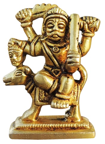Brass Showpiece Bhairav Baba God Idol Statue - 2*1*2.7 Inch (BS968 X)