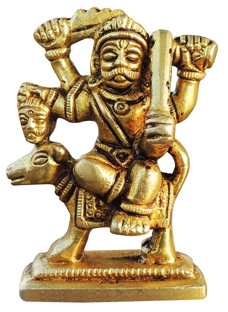 Brass Showpiece Bhairav Baba God Idol Statue - 2*1*2.7 Inch (BS968 X)