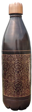 Copper Dringking Water Bottle Antique - 3*3*11.5 Inch (BC194 A)