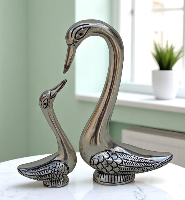 Aluminium Showpiece Duck Pair - 8*2*8.5 inch (AS225 S)