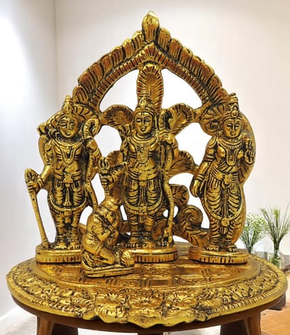 Aluminium Showpiece Ram Darbar Statue - 6*5*5.7 Inch (AS476 B)