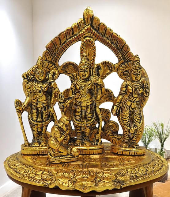 Aluminium Showpiece Ram Darbar Statue - 6*5*5.7 Inch (AS476 B)
