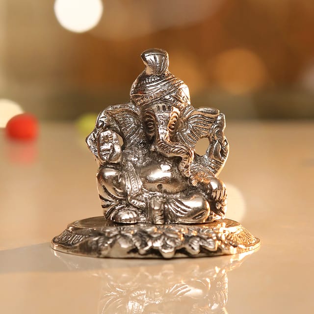 Showpiece Pagdi Ganesh Ji - 4*4*3.5 inch (AS068 A)