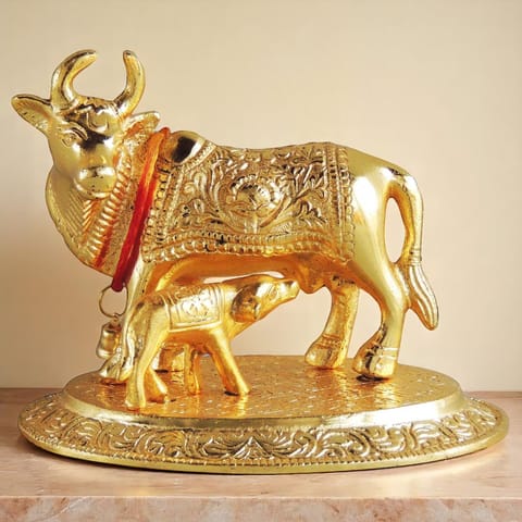 Showpiece Cow Statue - 5.3*4.2*4.4 inch (AS073 G)