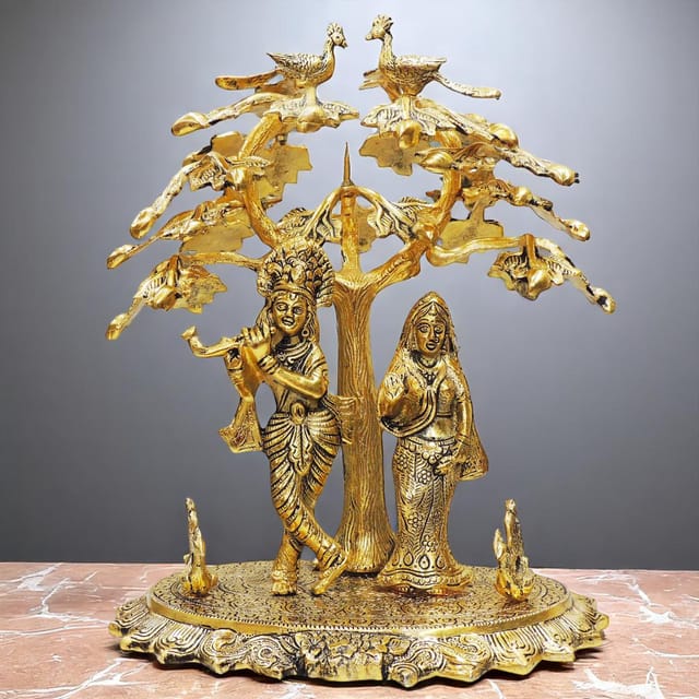 Aluminium R K Standing Tree Gold -12*9*16 Inches (AS201 G)
