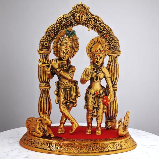 Showpiece Radha Krishna Statue - 10.5*6.5*12.5 inch (AS292 G)