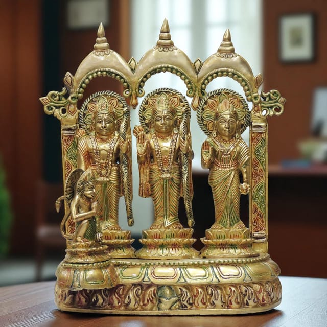 Brass Showpiece Ram Darbar God Idol Statue  - 14*6.5*16 inch (BS741 A)